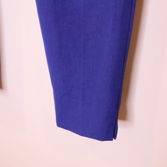 Theory Cobalt Blue Tapered Slim Belisa Dress Pants Sz 4 - Picture 5 of 8